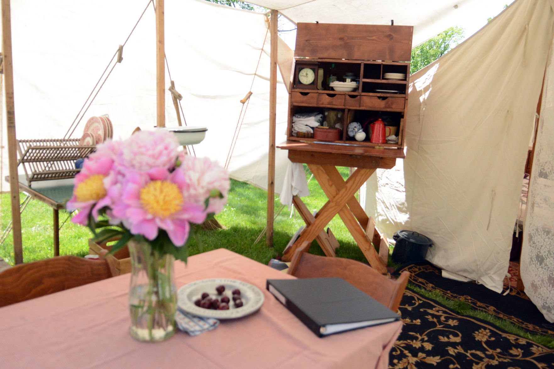 Historical reenactment at Indian Agency House